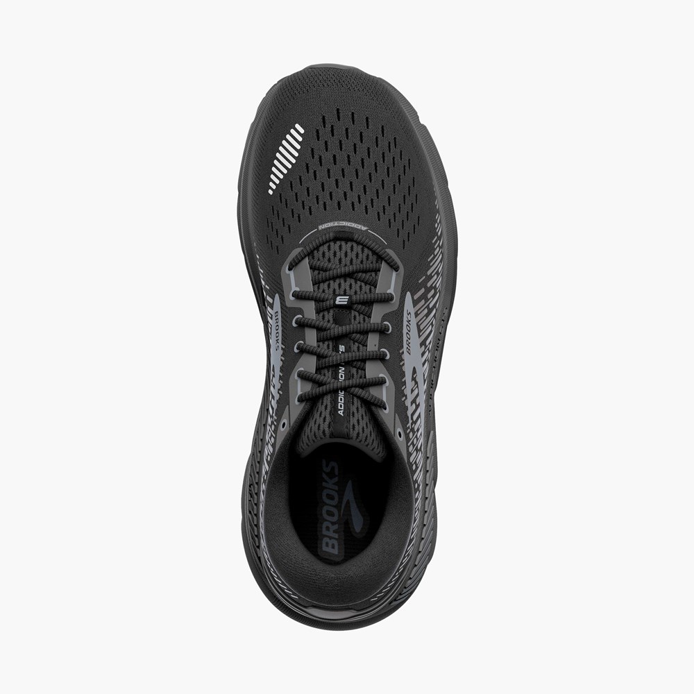 Chaussures Running Route Brooks Addiction 15 Noir Noir Homme | SOT-8931672